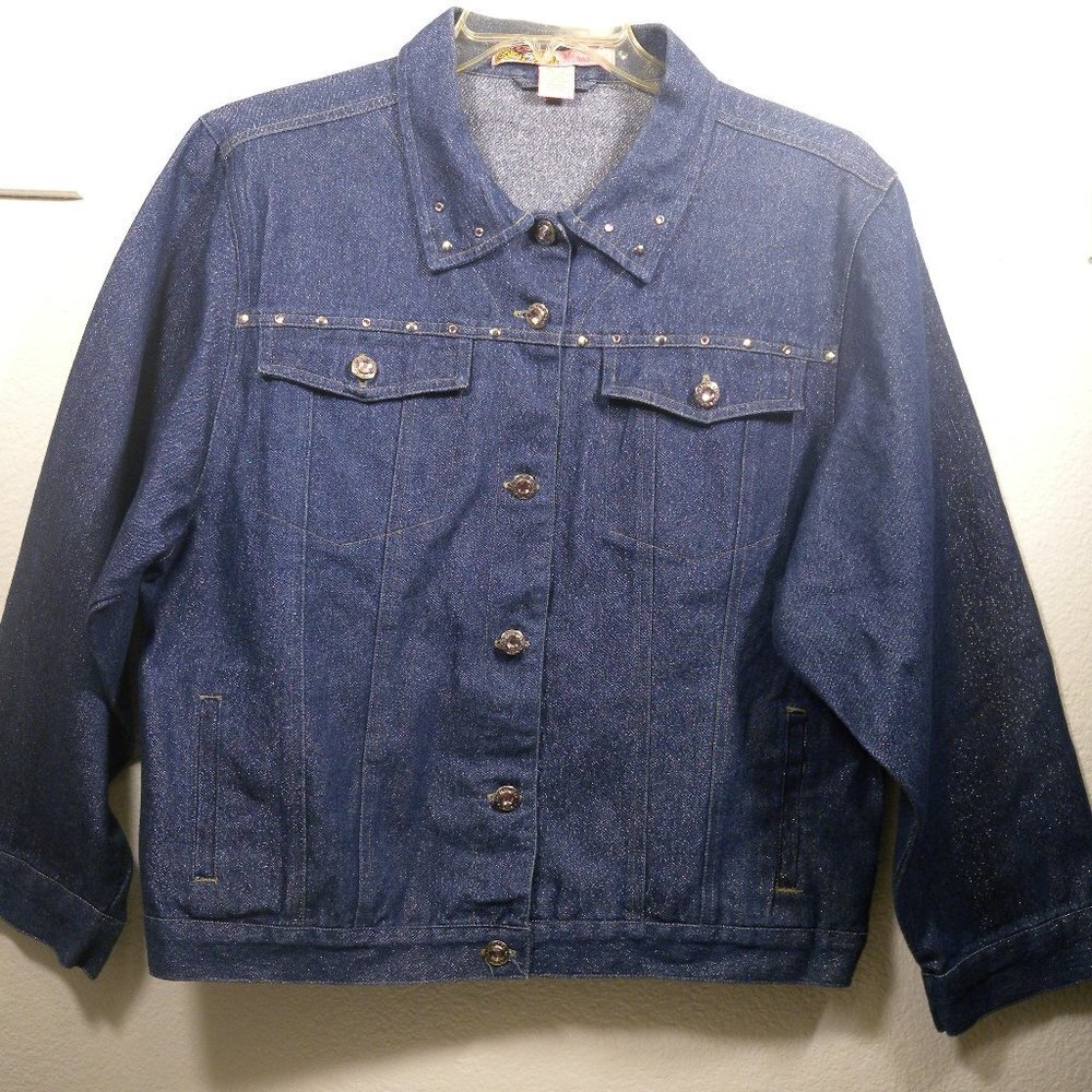 Sparkle Denim Jacket by Me and You SZ 18/20